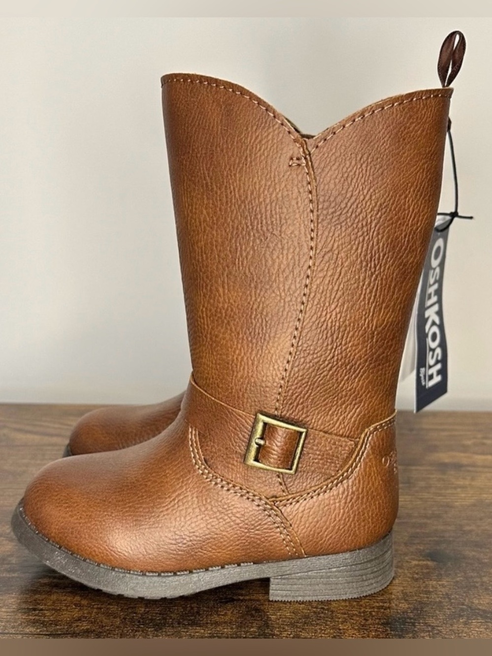Oshkosh B’Gosh Toddler Girls Brown Lumi Knee High Boots NWT Size 5